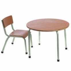 table ronde d'écolier- vert amande - amadeus - la maison de zazou