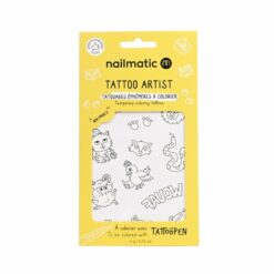 planche de tatouages à colorier - animaux - nailmatic-la maison de zazou